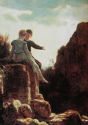 Honeymoon by Arnold Böcklin — hand-painted landscape oil painting reproduction on canvas