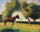 Horse and cart in entryway