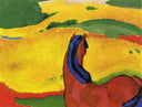 Horse in a landscape by Franz Marc — hand-painted abstract oil painting reproduction on canvas