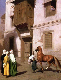 Horse Merchant in Cairo by Jean-Leon Gerome — hand-painted animal oil painting reproduction on canvas