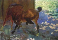 Horses Bitten by Flies by Paul-Albert Besnard — hand-painted animal oil painting reproduction on canvas
