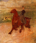 Horsewoman and Dog by Henri de Toulouse-Lautrec — hand-painted animal oil painting reproduction on canvas