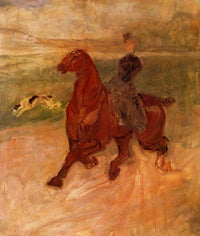 Horsewoman and Dog by Henri de Toulouse-Lautrec — hand-painted animal oil painting reproduction on canvas