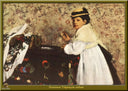 Hortense Valpinson by Edgar Degas — female oil painting wall art, Impressionism