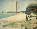 Hospice and Lighthouse, Honfleur by Georges Seurat — ships oil painting wall art, Pointillism