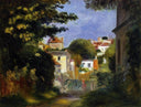 House and Figure among the Trees by Pierre-Auguste Renoir — hand-painted landscape oil painting reproduction on canvas