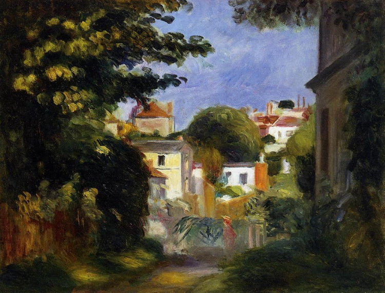 House and Figure among the Trees - Pierre-Auguste Renoir