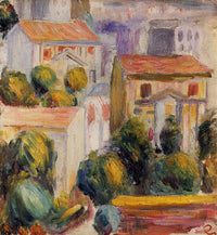 House at Cagnes by Pierre-Auguste Renoir — hand-painted landscape oil painting reproduction on canvas