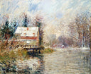 House by the Water by Gustave Loiseau — hand-painted architectural oil painting reproduction on canvas