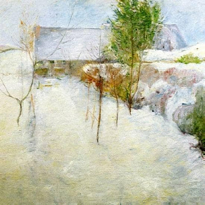 House in Snow in living room