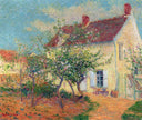 House in the Country by Gustave Loiseau — hand-painted architectural oil painting reproduction on canvas
