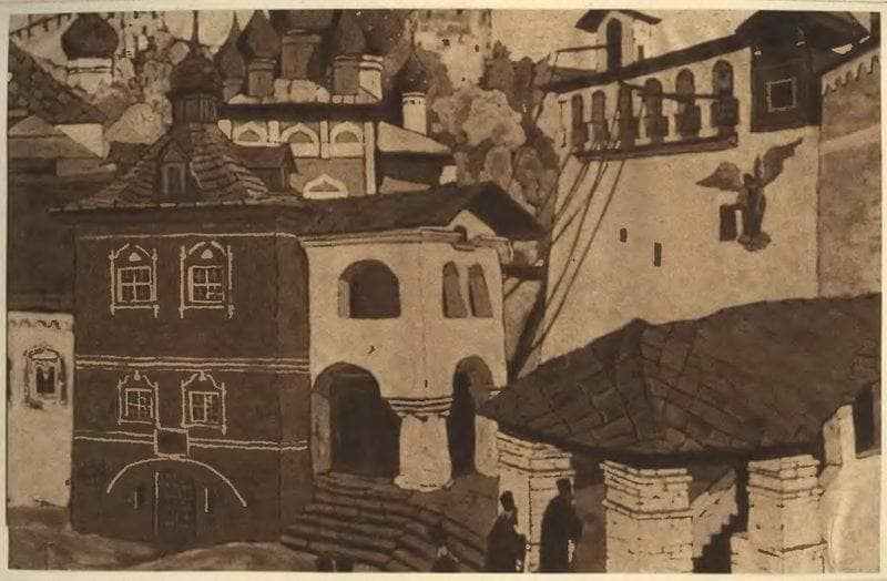 House of God by Nicholas Roerich — hand-painted architectural oil painting reproduction on canvas