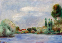 House on the River by Pierre-Auguste Renoir — hand-painted landscape oil painting reproduction on canvas