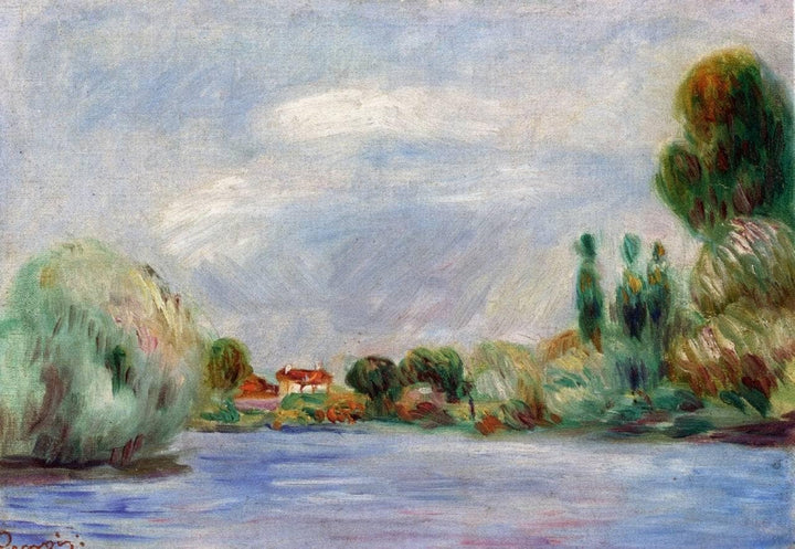 House on the River by Pierre-Auguste Renoir — hand-painted landscape oil painting reproduction on canvas