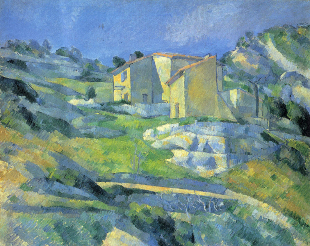 Houses at the L'Estaque by Paul Cezanne — hand-painted landscape oil painting reproduction on canvas