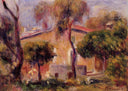 Houses in Cagnes by Pierre-Auguste Renoir — hand-painted landscape oil painting reproduction on canvas