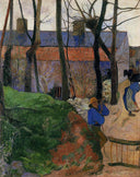 Houses in le Pouldu by Paul Gauguin — rural oil painting wall art