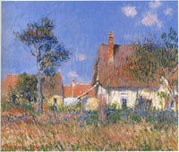Houses in Normandy by Gustave Loiseau — hand-painted architectural oil painting reproduction on canvas