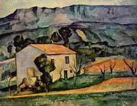 Houses in Provence, near Gardanne by Paul Cezanne — hand-painted landscape oil painting reproduction on canvas