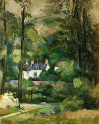 Houses in the Greenery by Paul Cezanne — hand-painted botanical oil painting reproduction on canvas