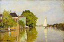 Houses on the Achterzaan by Claude Monet — seascapes oil painting wall art, Impressionism