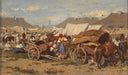 Hungarian Market Scene by August von Pettenkofen — hand-painted landscape oil painting reproduction on canvas