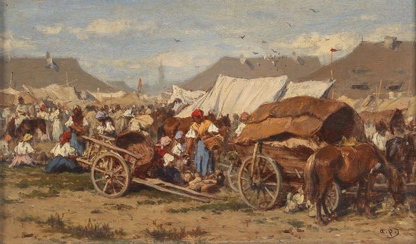 Hungarian Market Scene