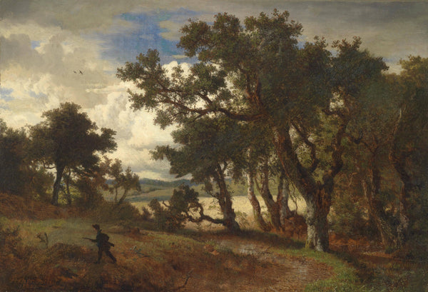 Hunter in landscape