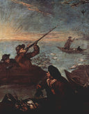 Hunters Shooting at Ducks by Pietro Longhi — hand-painted animal oil painting reproduction on canvas