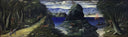 Hunting Scene with a View of the Black Sea by Niko Pirosmani, seascapes oil painting wall art, Naïve Art Primitivism