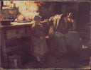 Hushed by Frank Holl — life oil painting wall art, Realism