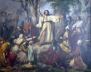 Hussite Sermon by Karl Lessing — hand-painted cultural oil painting reproduction on canvas