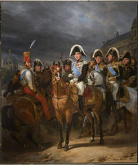 Review of the Paris garrison and the royal guard passing through the Champ-de-Mars, September 30, 1824 by Horace Vernet — hand-painted animal oil painting reproduction on canvas