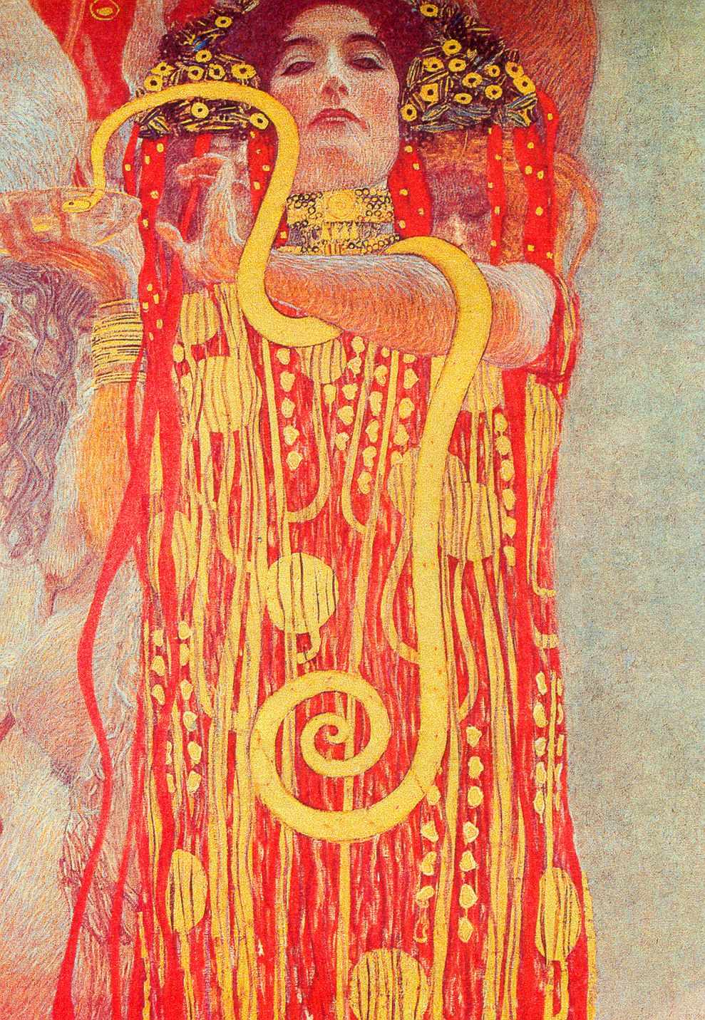 University of Vienna Ceiling Paintings (Medicine), detail showing Hygieia - Gustav Klimt