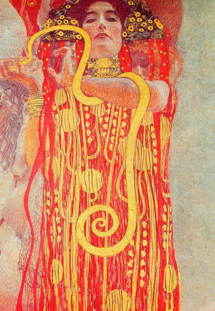 University of Vienna Ceiling Paintings (Medicine), detail showing Hygieia by Gustav Klimt — hand-painted abstract oil painting reproduction on canvas