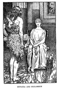 Hypatia and Philammon. Illustration from a 1914 Edition of Charles Kingsley's 1853 Novel Hypatia