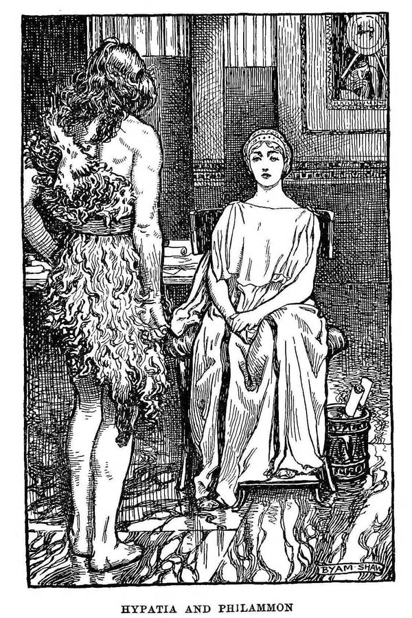 Hypatia and Philammon. Illustration from a 1914 Edition of Charles Kingsley's 1853 Novel Hypatia