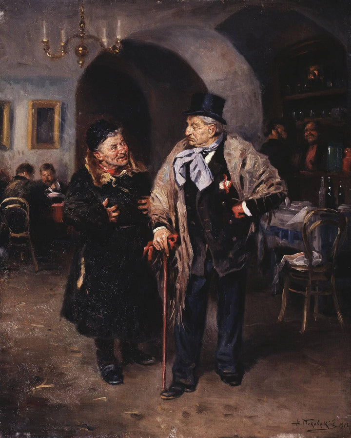 I don't remember by Vladimir Makovsky — hand-painted portrait oil painting reproduction on canvas