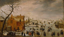 Ice Landscape by Hendrick Avercamp — hand-painted cultural oil painting reproduction on canvas