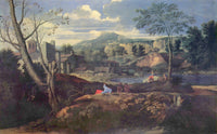 Ideal Landscape by Nicolas Poussin — hand-painted botanical oil painting reproduction on canvas