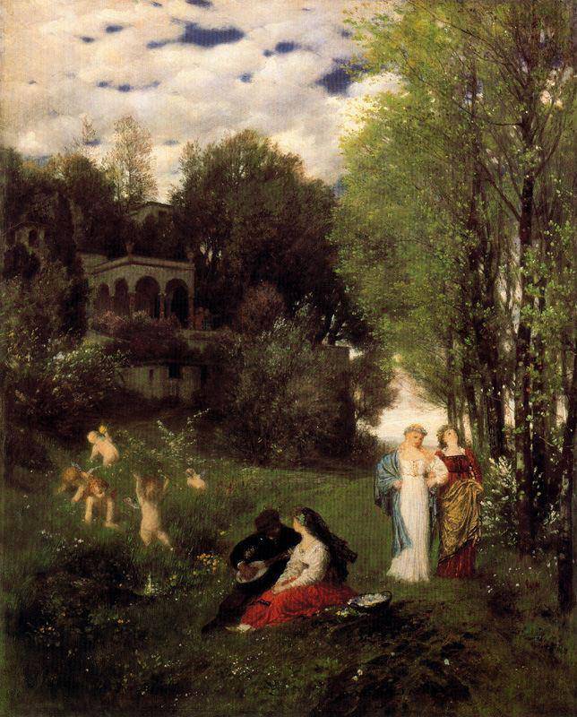 Ideal spring landscape - Arnold Böcklin