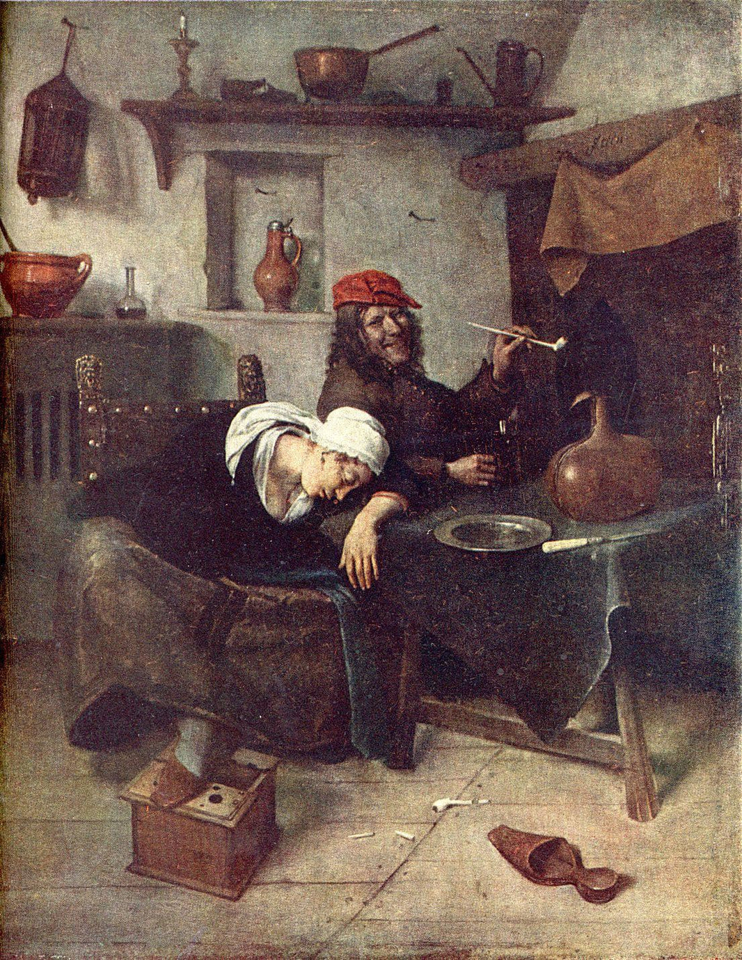 Idlers by Jan Steen — hand-painted still oil painting reproduction on canvas