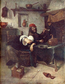 Idlers by Jan Steen — life oil painting wall art, Baroque
