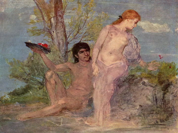 Idyll by Arnold Böcklin — hand-painted cultural oil painting reproduction on canvas