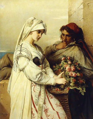 Idyll (The rose seller) - Jean-François Portaels