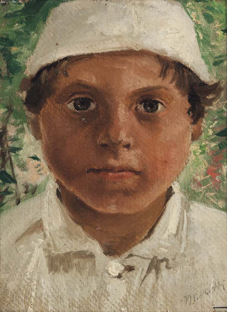 The Child by Francesco Paolo Michetti — hand-painted portrait oil painting reproduction on canvas