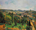Ile de France Landscape by Paul Cezanne — hand-painted landscape oil painting reproduction on canvas
