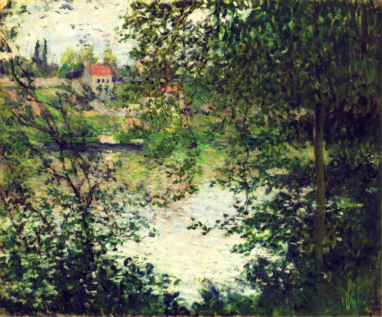 Ile de La Grande Jatte Through the Trees - Claude Monet