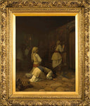 Praying in a Greek church, Mount Parnassus by Théodore Ralli — hand-painted cultural oil painting reproduction on canvas