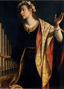 St Cecilia by Orazio Gentileschi — hand-painted portrait oil painting reproduction on canvas